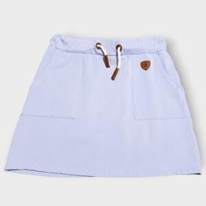 Wanakome Jaya Lux Baby Blue Jay Pocket Mini Skirt Small French Terry Modal